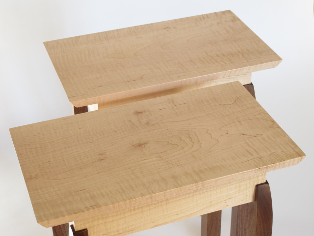 PAIR of EXPOSED LEG END TABLES